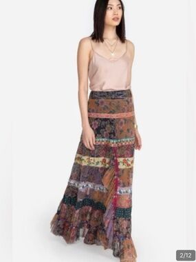 Johnny Was Selva Maxi Skirt, size Small but fits large, in excellent conditions